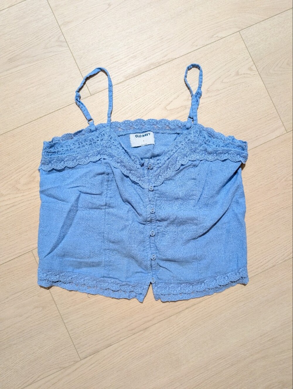 Old Navy Lacy Blue Tank Top